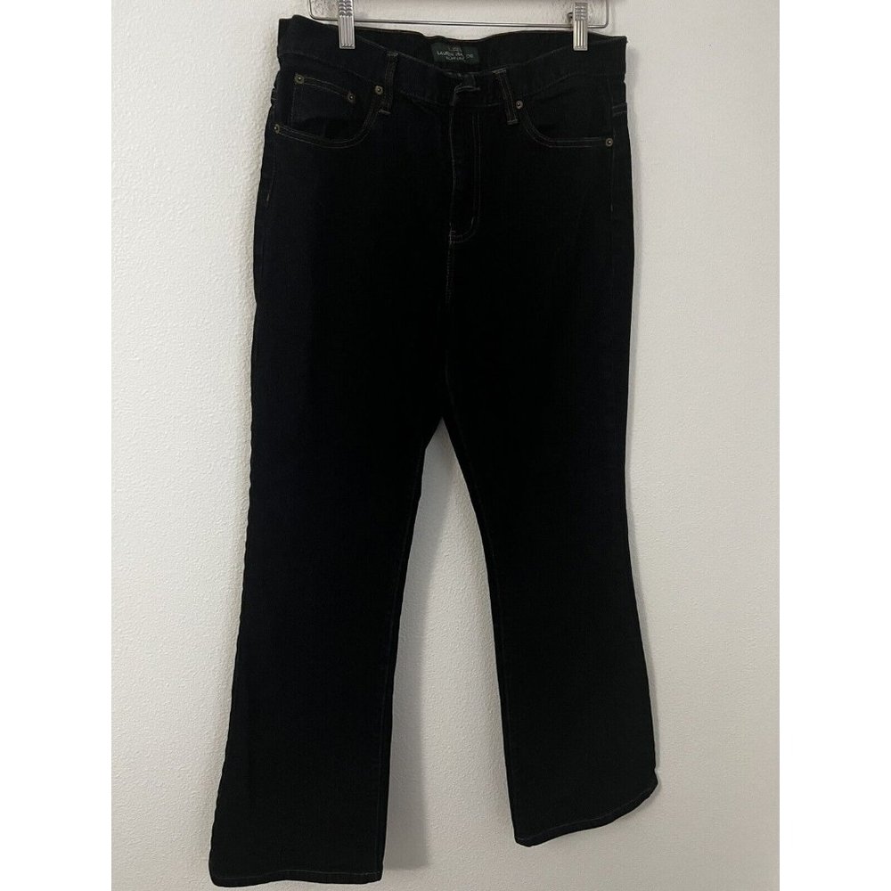 Ralph Lauren Jeans Co Womens Size 12 Dark Blue Classic Boot Cut Jeans Excellent